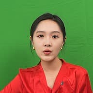 绿幕红衣女