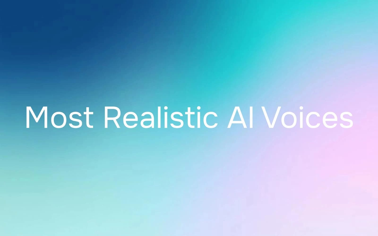 Most Realistic AI Voices 2026